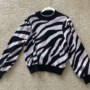 Zebra print sweater